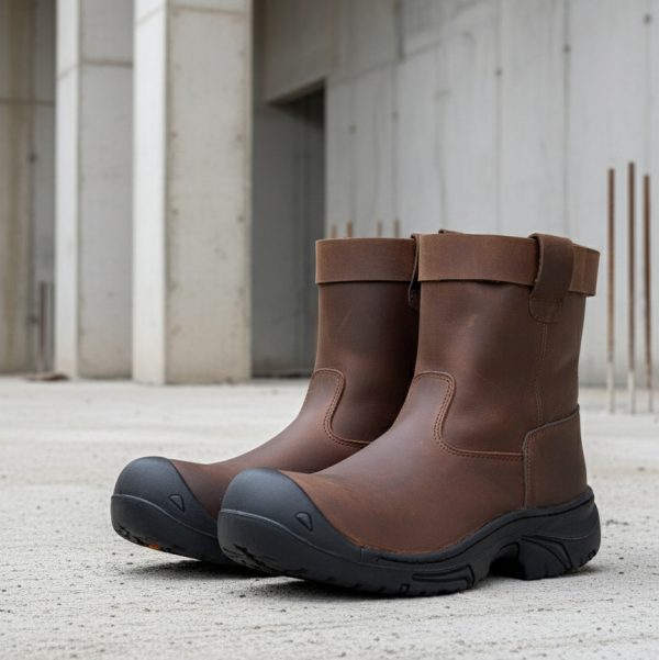 Bota de soldador en Panama cosida con suela de hule de alta resistentica. Libre de metal, OZAPATO