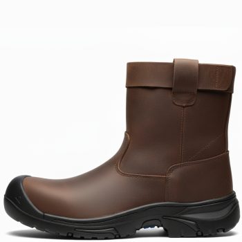 Bota de soldador en Panama cosida con suela de hule de alta resistentica. Libre de metal, OZAPATO